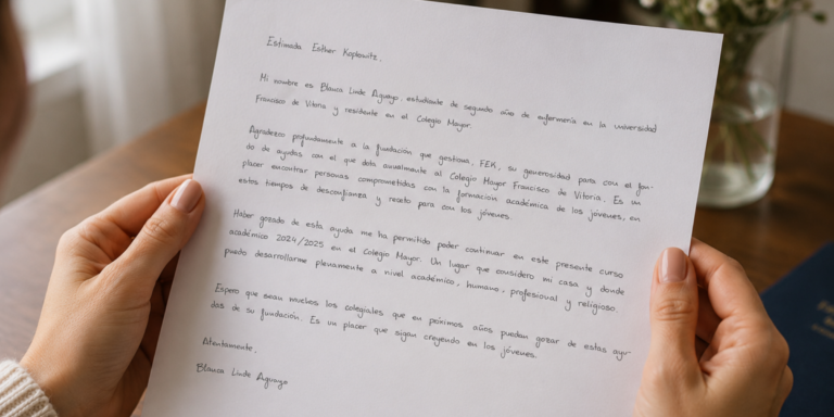 Carta abierta a Esther Koplowitz: la beca universitaria que cambió mi vida