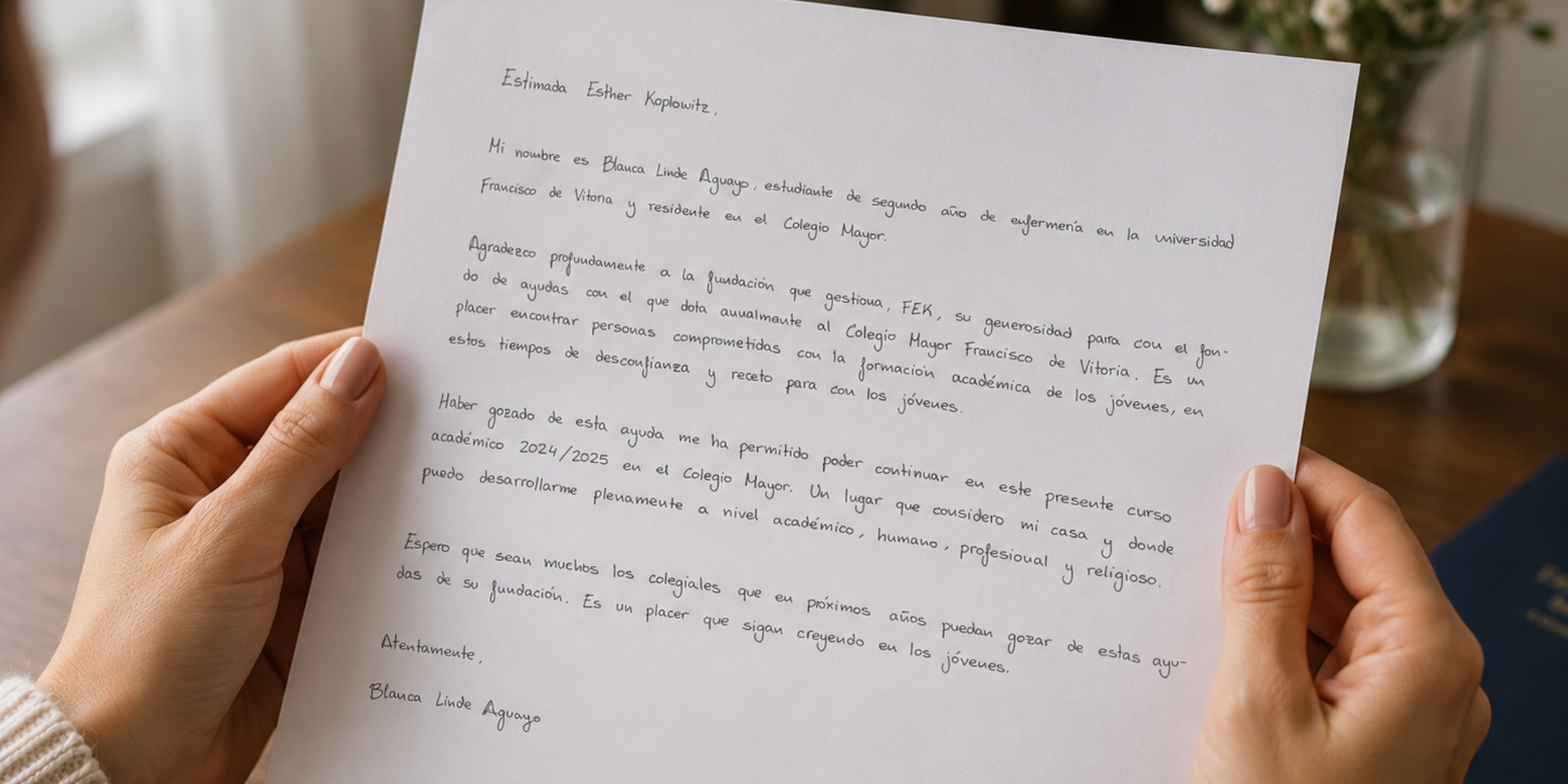 Carta abierta a Esther Koplowitz: la beca universitaria que cambió mi vida